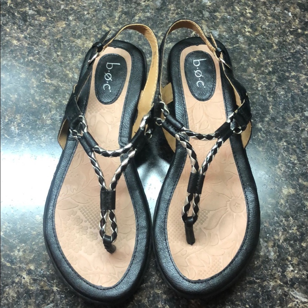 b.o.c. Black and Silver sandals